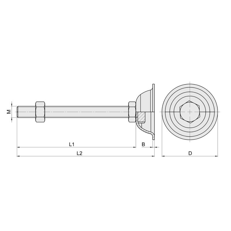 ขาปรับระดับมาตรฐาน standard-leveling-mount สำหรับเครื่องจักรและอุปกรณ์อุตสาหกรรม แข็งแรง ทนทาน