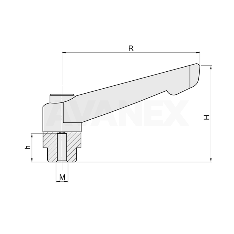 คันโยกล็อคตัวเมีย-เกลียวใน-adjustable-clamping-lever-female-thread2 คันโยกล็อคตัวเมีย พร้อมเกลียวใน ใช้ปรับและยึดตำแหน่ง
