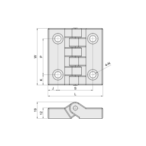 บานพับพลาสติกไนล่อน nylon-plastic-hinge สำหรับเครื่องจักรและตู้อุตสาหกรรม น้ำหนักเบา ไม่เป็นสนิม