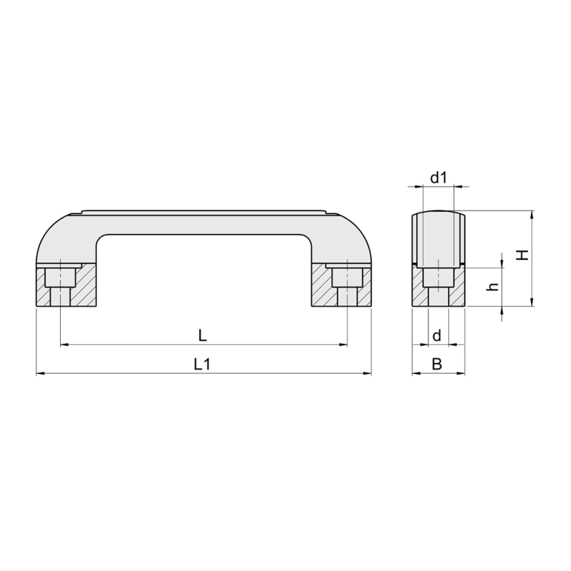 มือจับพลาสติก ABS abs-plastic-handle สำหรับเครื่องจักรและตู้อุตสาหกรรม แข็งแรง ทนทาน จับถนัดมือ