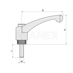 คันโยกล็อคตัวผู้-เกลียวนอก-adjustable-clamping-lever-male-thread คันโยกล็อคตัวผู้ พร้อมเกลียวนอก ใช้ปรับและยึดตำแหน่ง