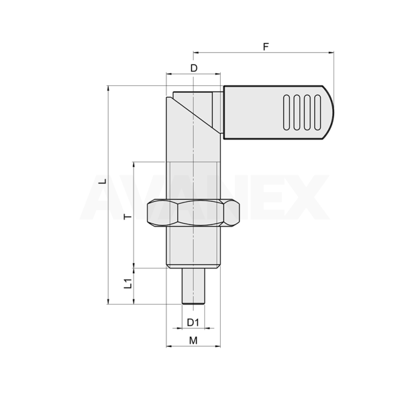 สลักล็อค-สลักปรับตำแหน่ง-indexing-plunger-spring-pin2 สลักล็อคแบบปรับตำแหน่ง พร้อมมือจับ ใช้ในงานเครื่องจักร